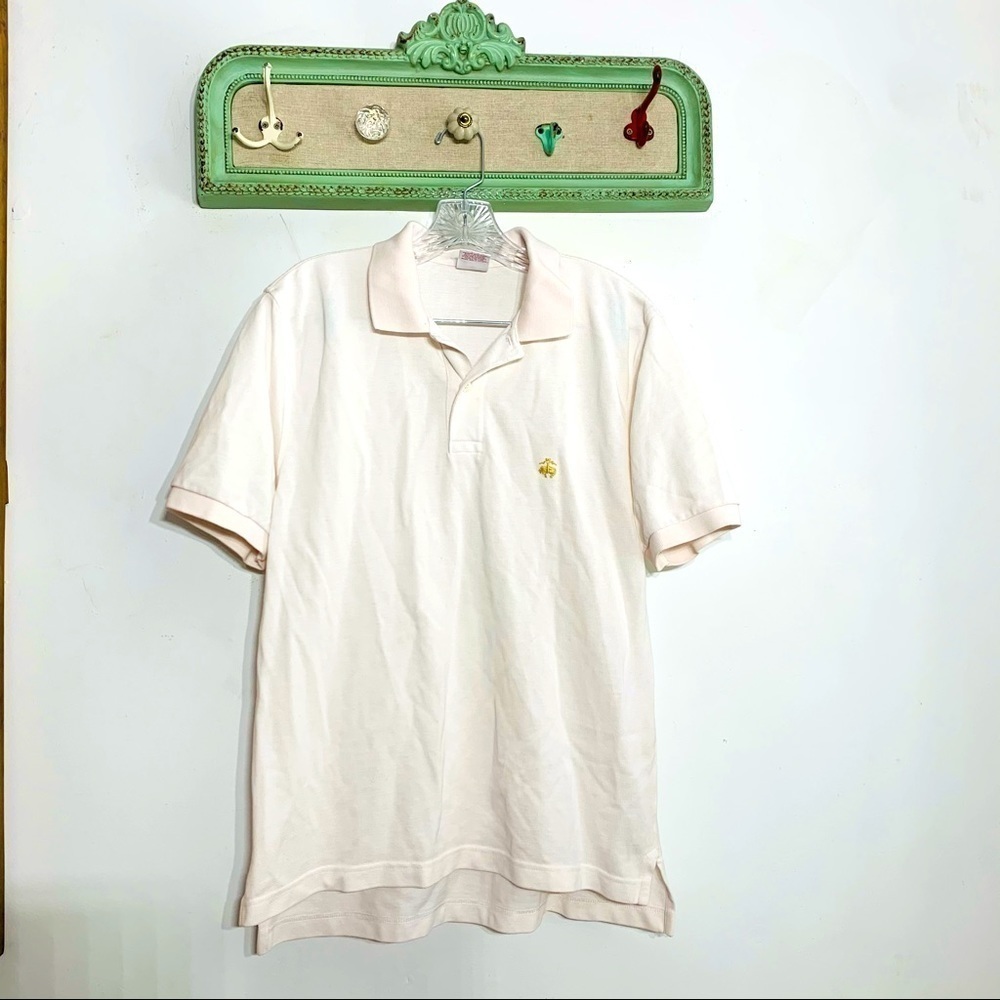 Brooks Brothers Short Sleeve Polo Shirt Original luxe men fashion white top